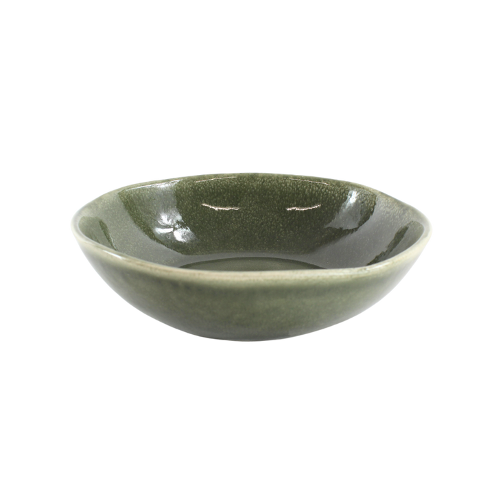 6 stk. Keramik Skåle i Grøn (Ø:18,3cm)