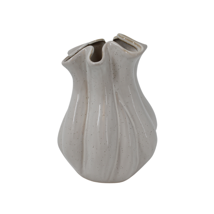 Keramik Vase FABROA i Hvid (Ø15xH21,2cm)