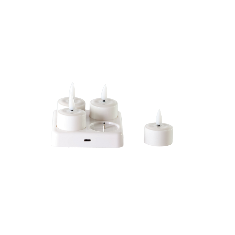 LED Fyrfadslys, Genopladelig
