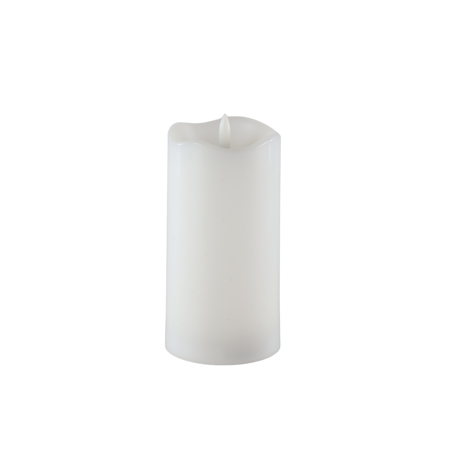 LED Lys Plast Hvid m. Timer (7,5 x 15cm)
