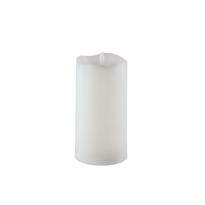 LED Lys Plast Hvid m. Timer (7,5 x 15cm)