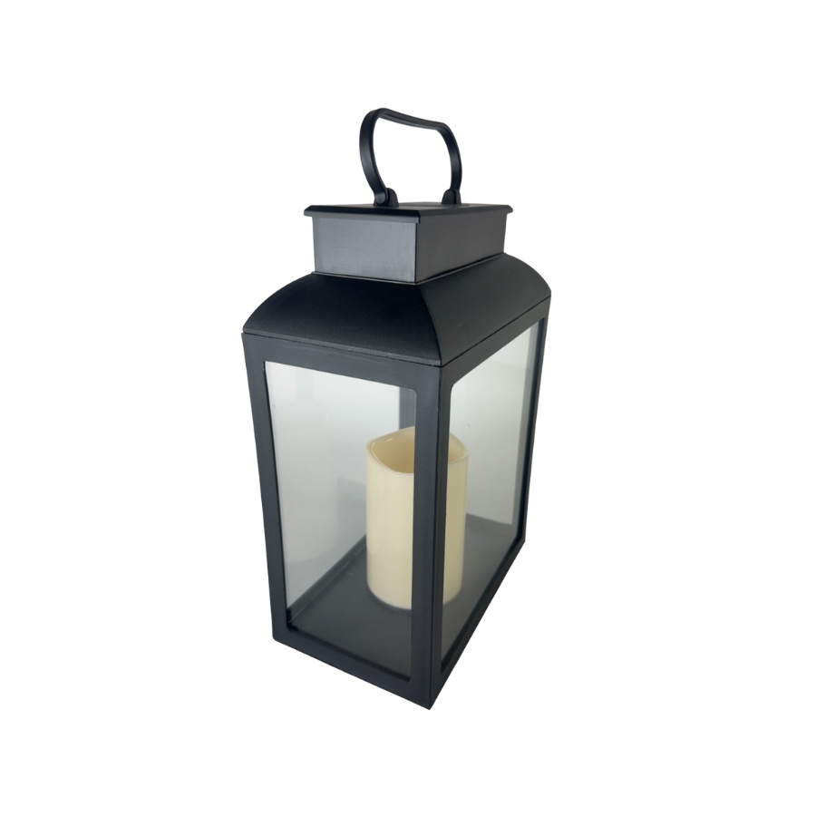 Lanterne med LED Lys (20x12,5x30cm)