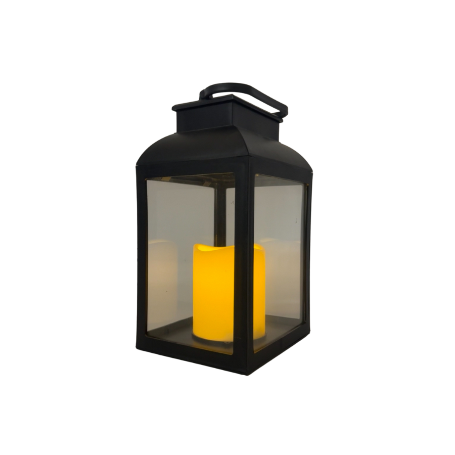 Lanterne med LED Lys (15x12,2x25cm)