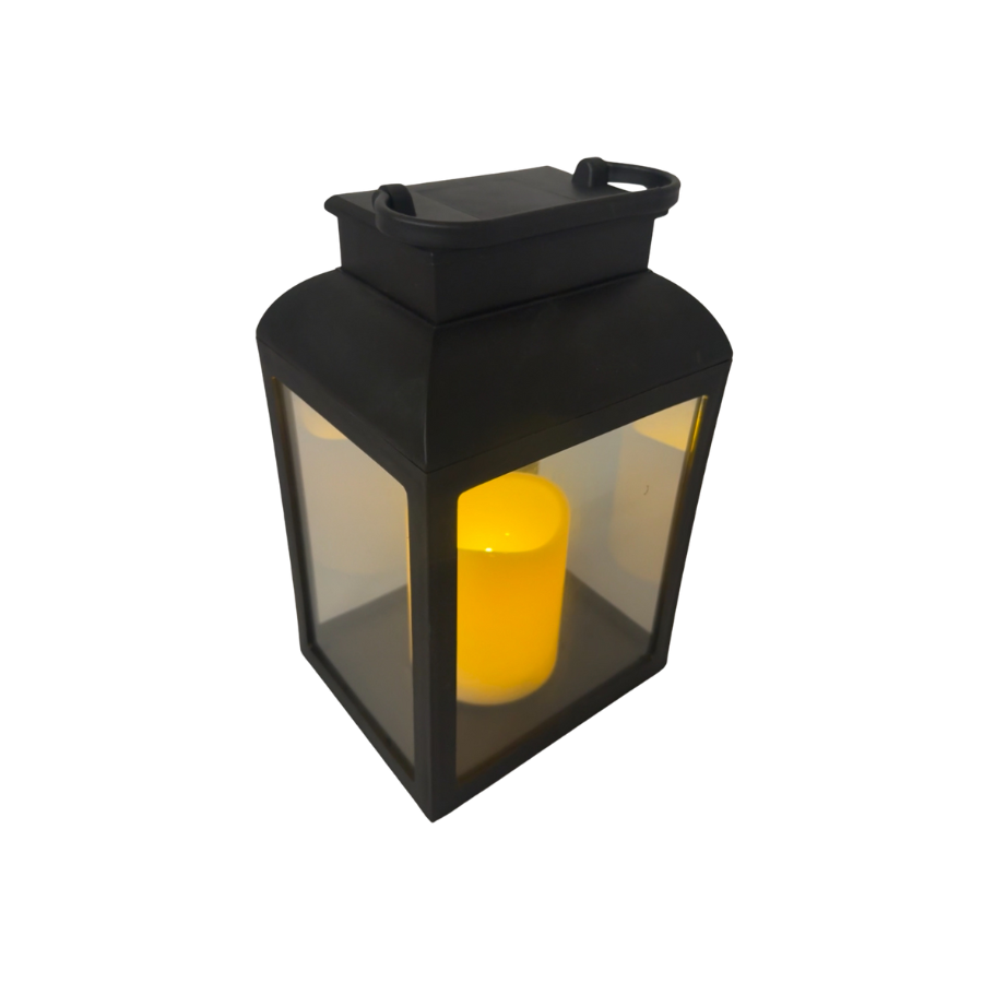 Lanterne med LED Lys (15x12,2x25cm)