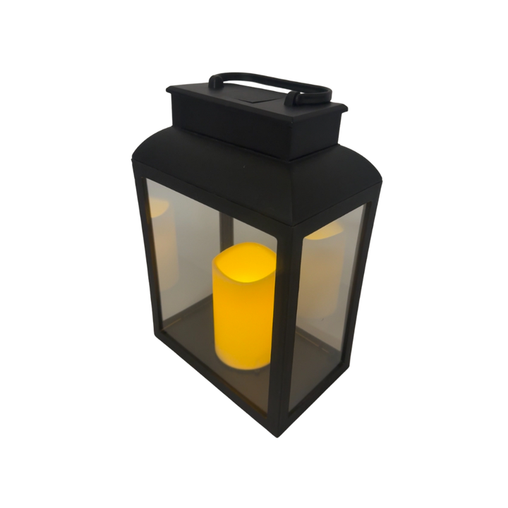 Lanterne med LED Lys (20x12,5x30cm)