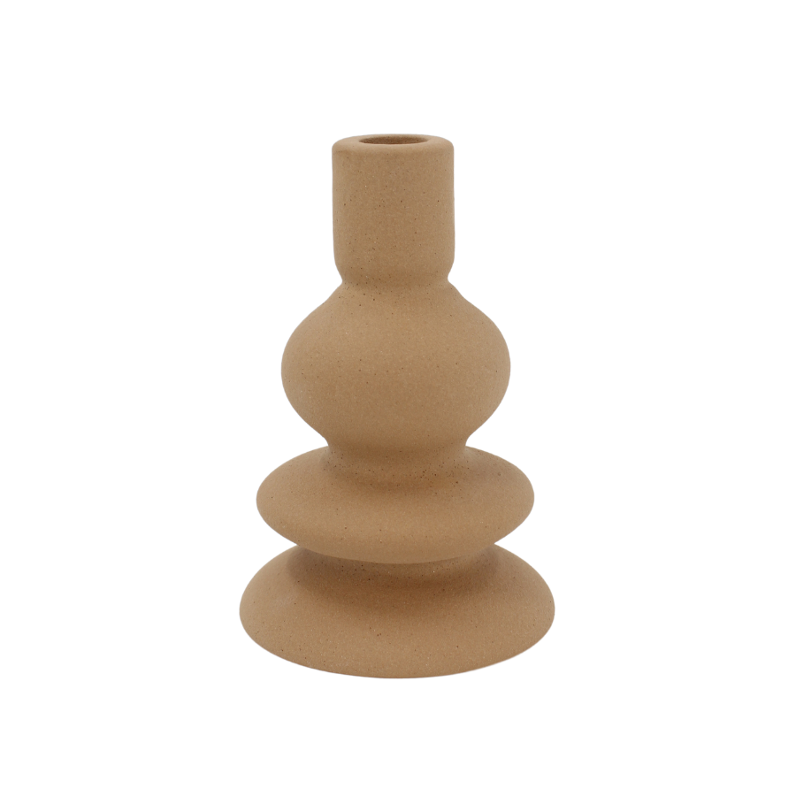 Lysestage COSTI i Brun (Ø10,7xH16cm)