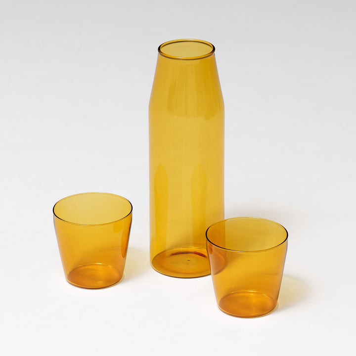 MILK Karaffel + 2 stk Glas Gul