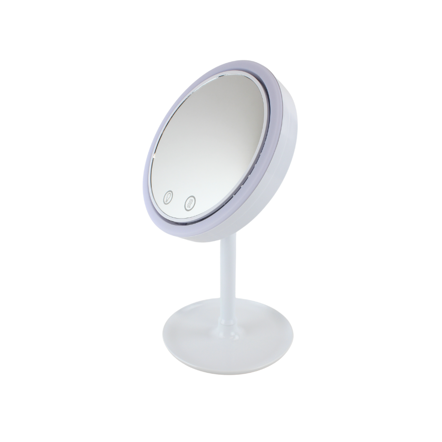 Makeup Spejl med Blæser & LED-lys (Ø16,5cm)
