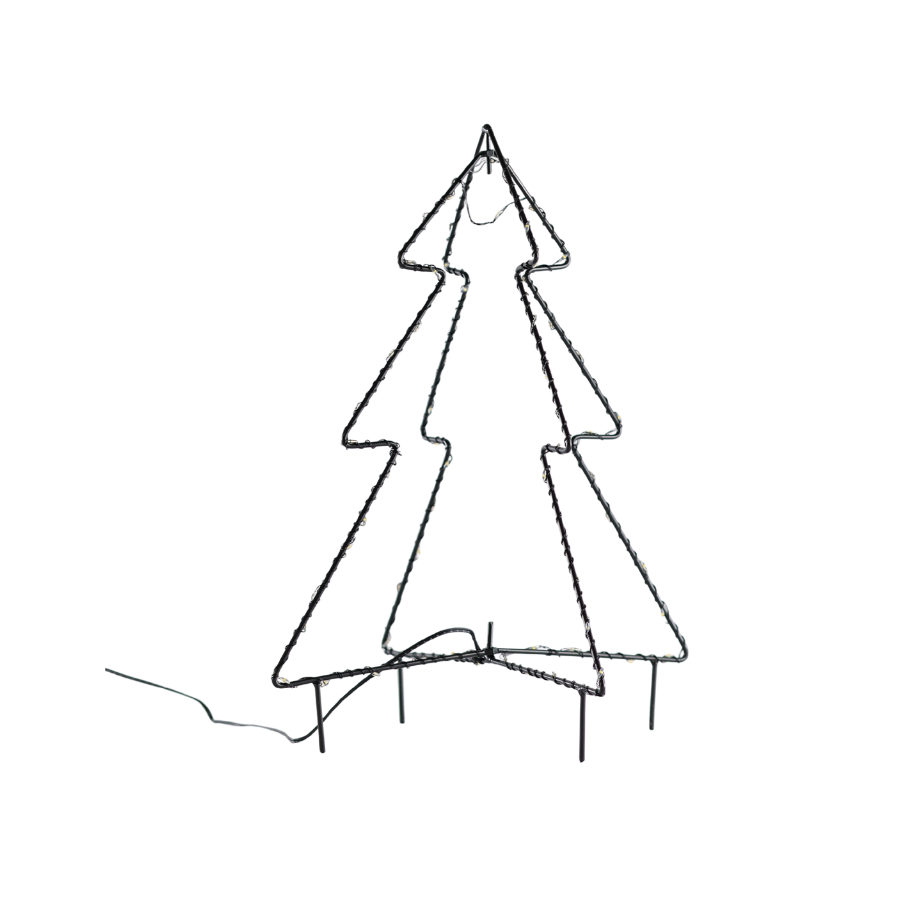 Metal Juletræ m. 70 LED (35cm)