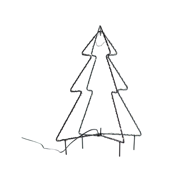 Metal Juletræ m. 70 LED (35cm)