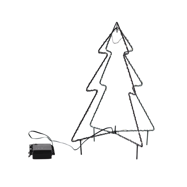 Metal Juletræ m. 70 LED (35cm)