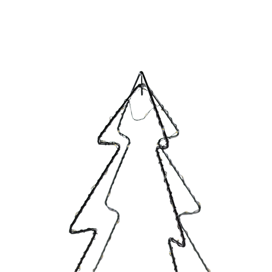 Metal Juletræ m. 70 LED (35cm)