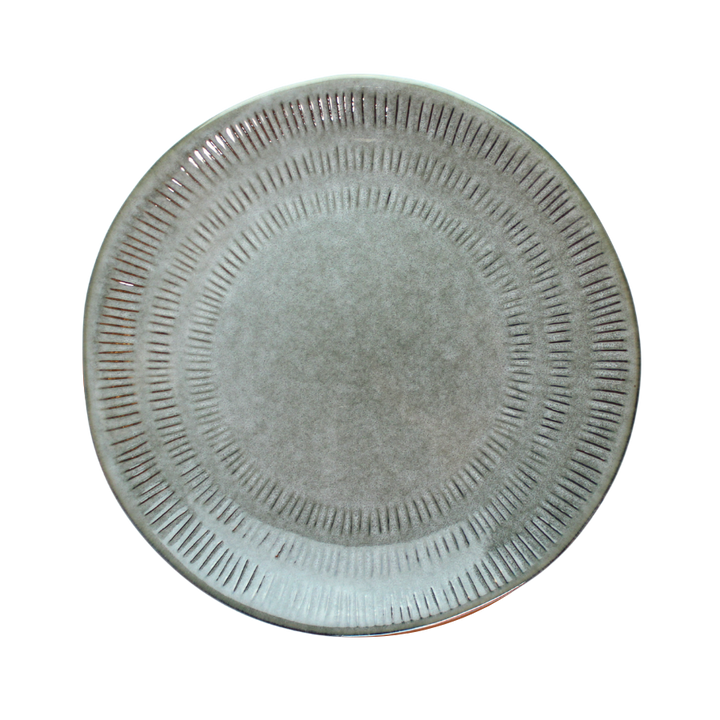 6 stk. Keramik Middagstallerkener Birgit i Grøn (27cm)