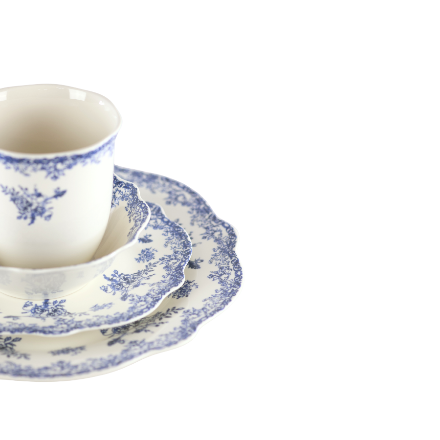 6 stk. Frokosttallerkener DINNA i Blå (Ø19,3x1,7 cm)