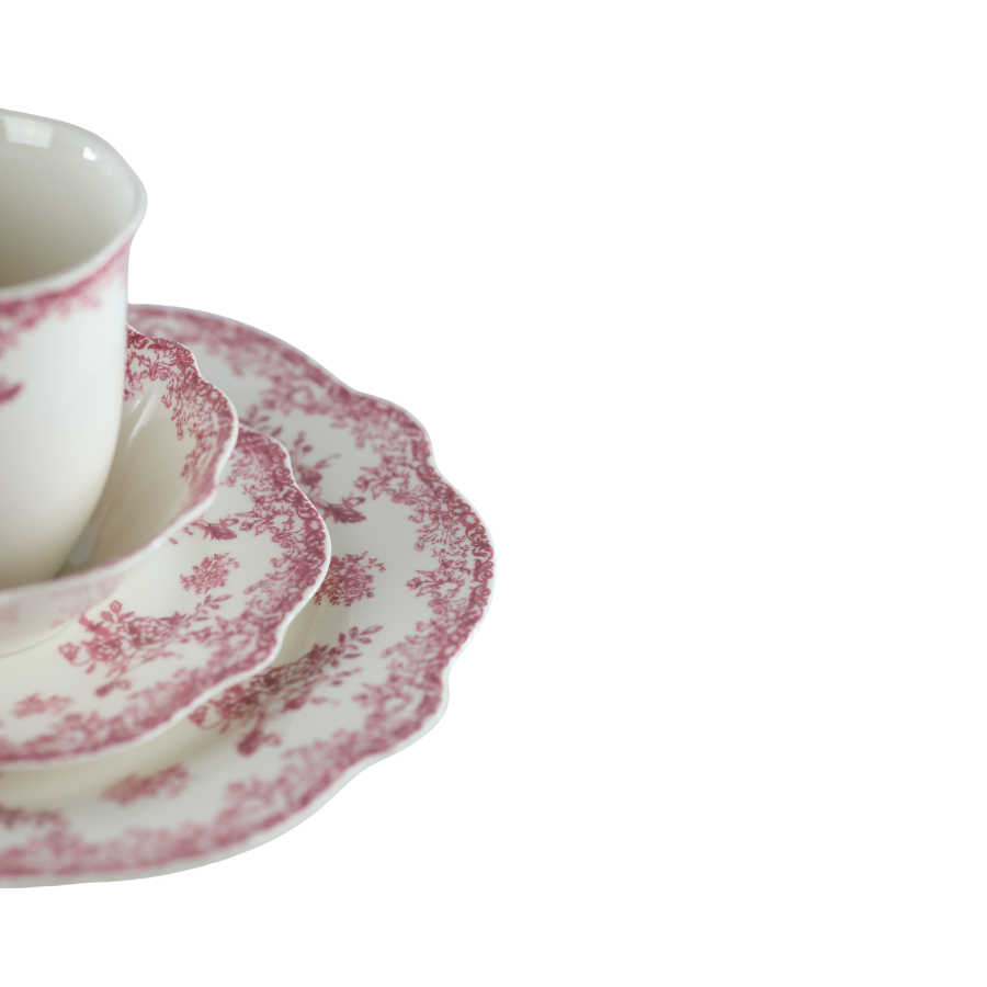 6 stk. Frokosttallerkener DINNA i Bordeaux (Ø19,3x1,7cm)