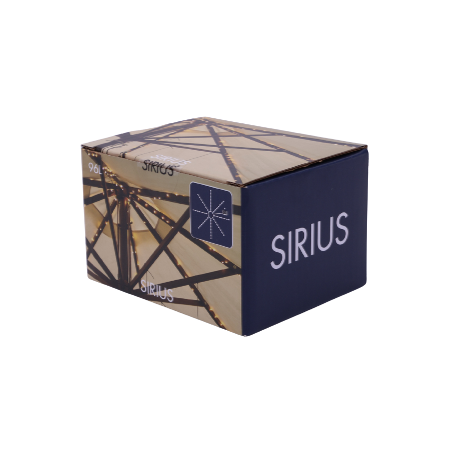 Parasollyskæde Knirke Solar Sirius m. 96 Lys  8x1,5m+2m Sølv