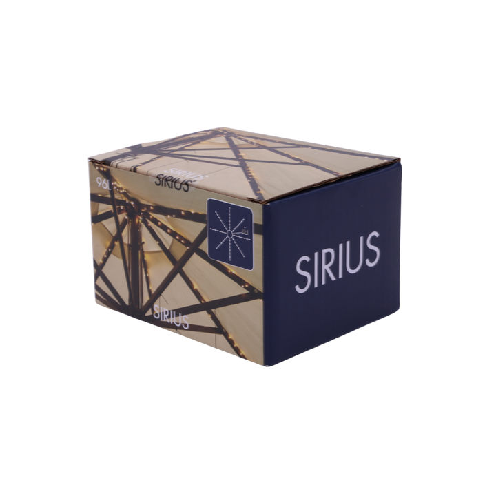 Parasollyskæde Knirke Solar Sirius m. 96 Lys  8x1,5m+2m Sølv