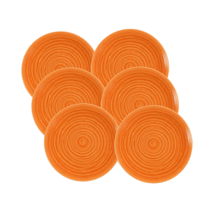 6 stk. Middagstallerkener i Orange (Ø28cm)