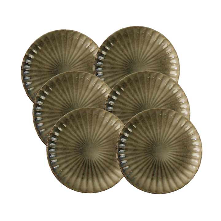 6 Stk. Middagstallerken FRIGGA (26,5cm) Brun