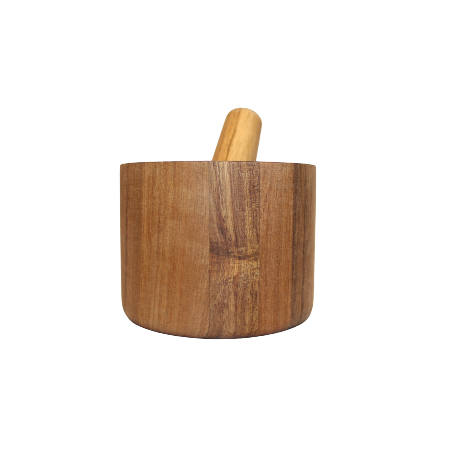 Morter i Træ ( Ø12x9,3cm). Acacia Træ