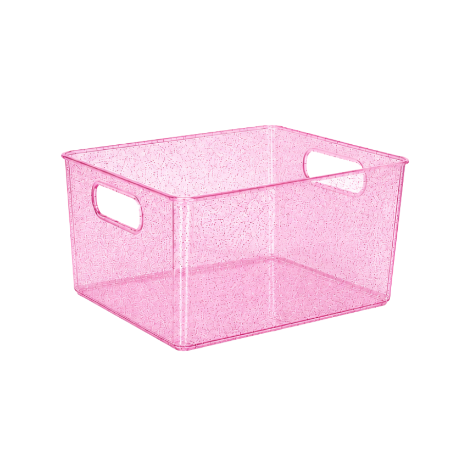 Opbevaringskasse Glitter 29x20,5x15,7cm Pink