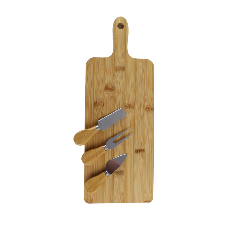 Osteskærbræt m. 3 Knive (42x15cm)