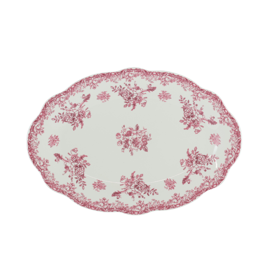 Oval Fad DINNA (30,6x21x2,4 cm) Bordeaux