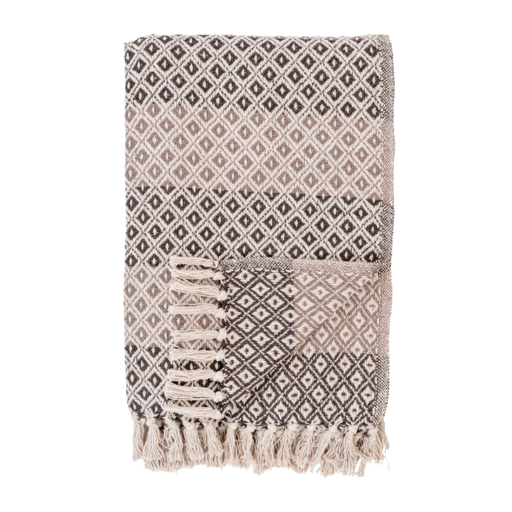 Plaid Alanya 130x180cm Brun/Beige/Hvid