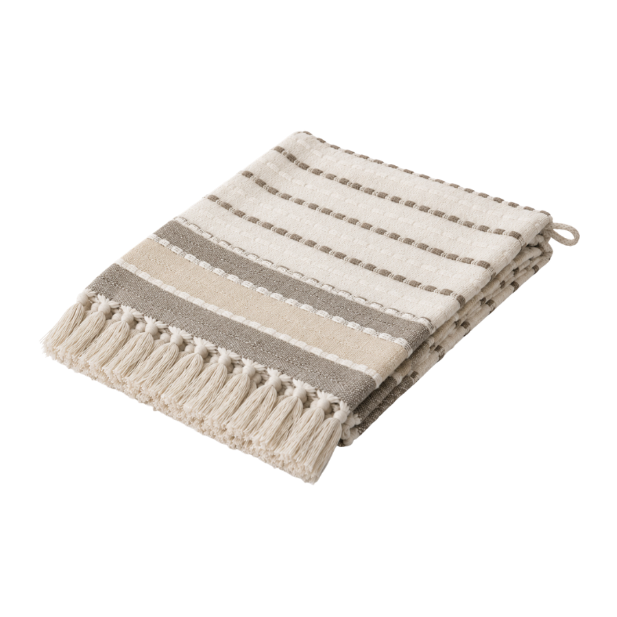 Plaid Bomuld Natur/Beige 130x170cm