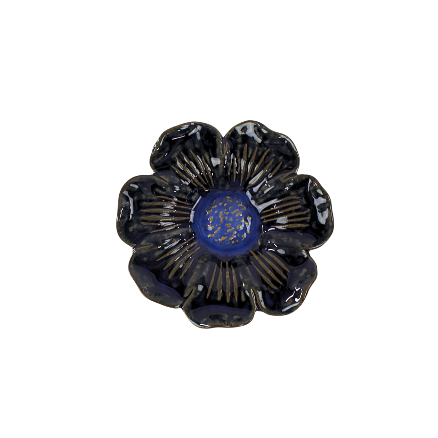 Skål DARIA i Blomst Design Blå (Ø10x3cm)