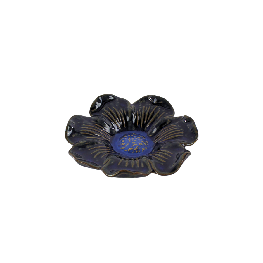 Skål DARIA i Blomst Design Blå (Ø10x3cm)