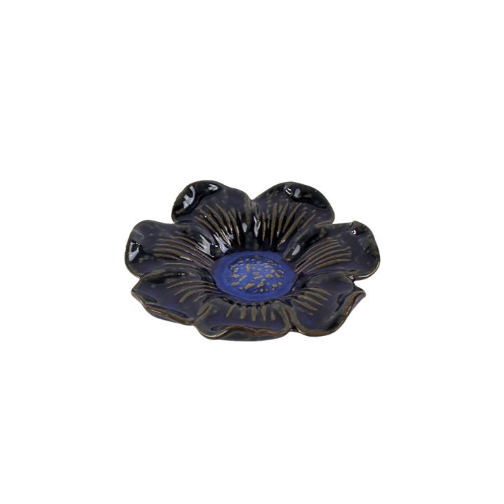 Skål DARIA i Blomst Design Blå (Ø10x3cm)