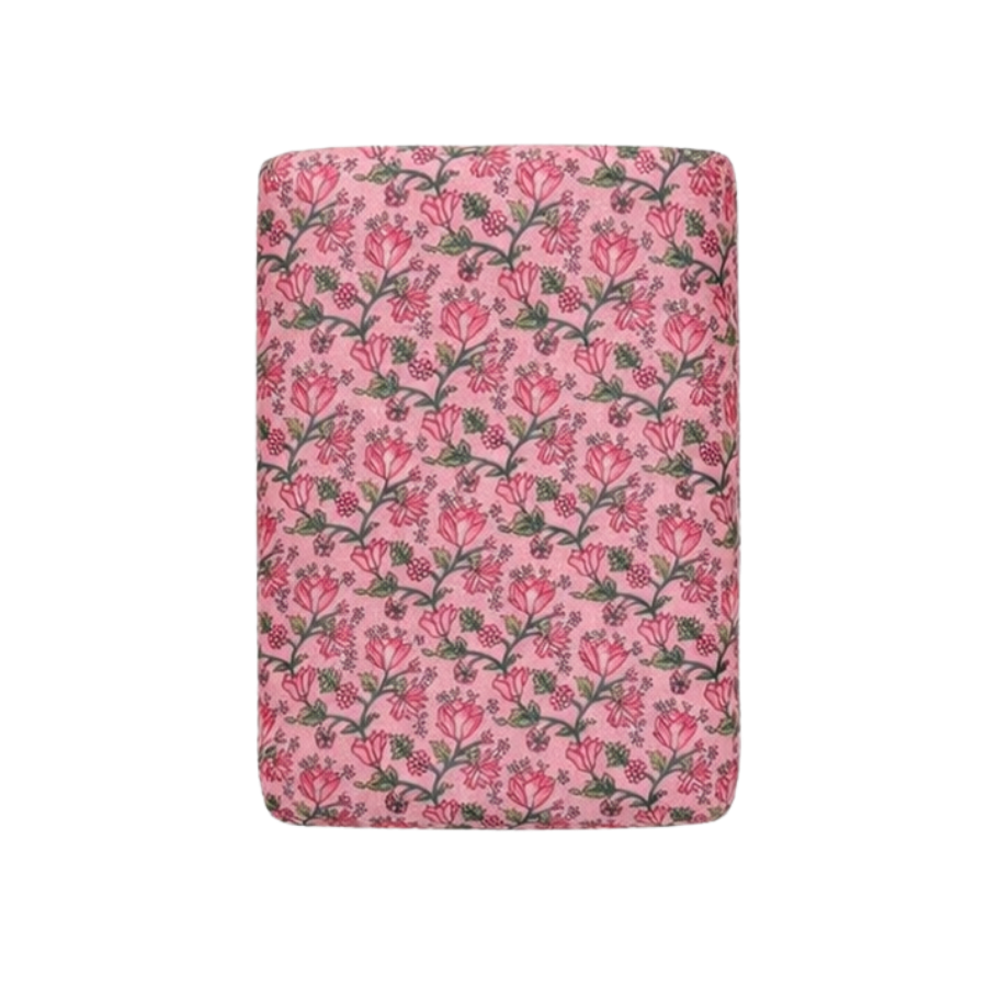 Quilt (130x180 cm) Lyserøde m Blomster