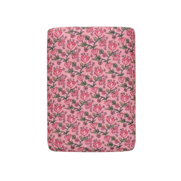 Quilt (130x180 cm) Lyserøde m Blomster