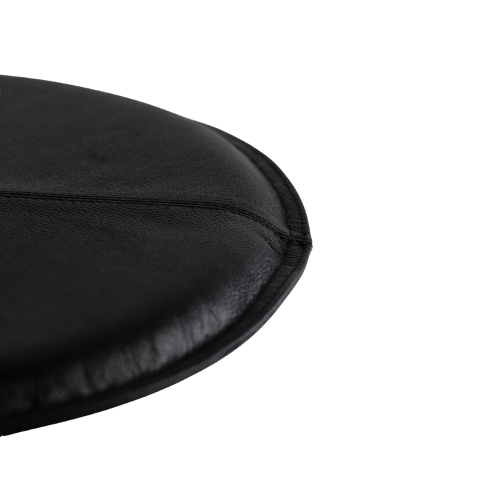 Rund Skindpude. Sort