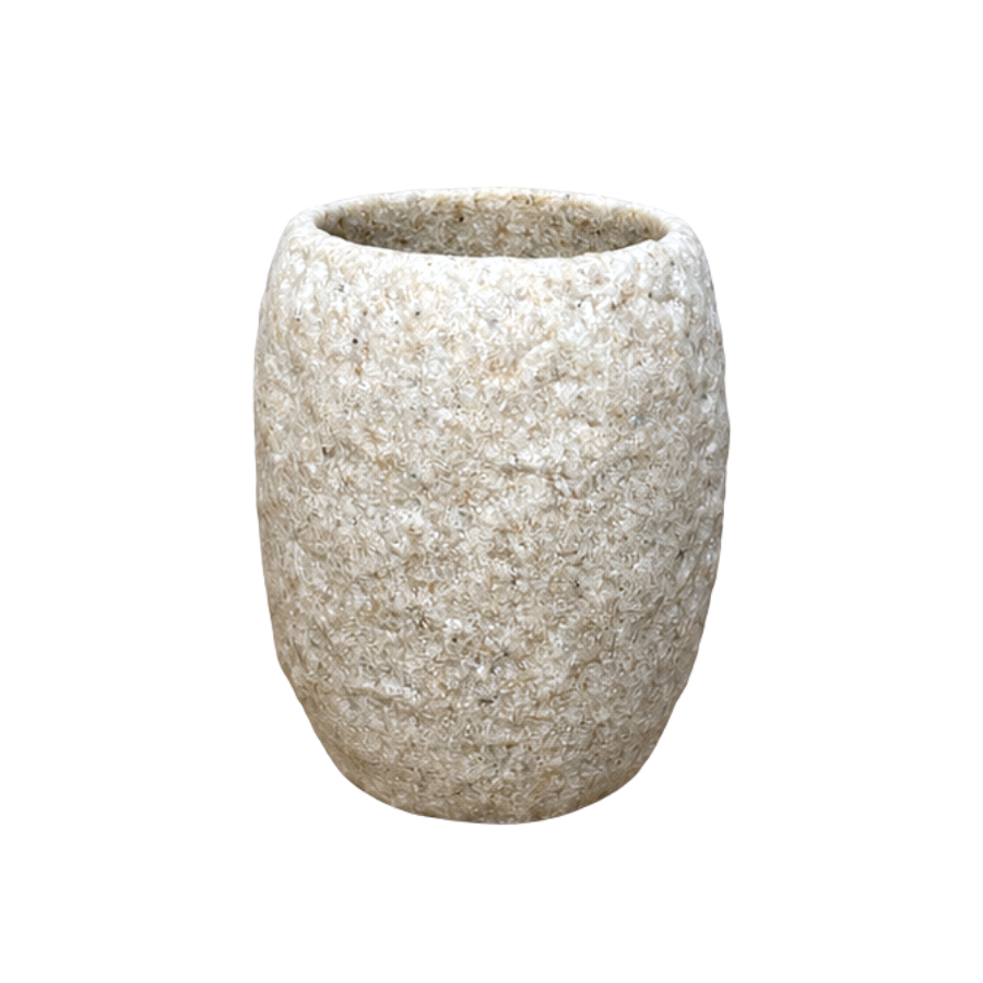 Tandkrus DENUK  (Ø7,5x9cm) Sandsten Farve