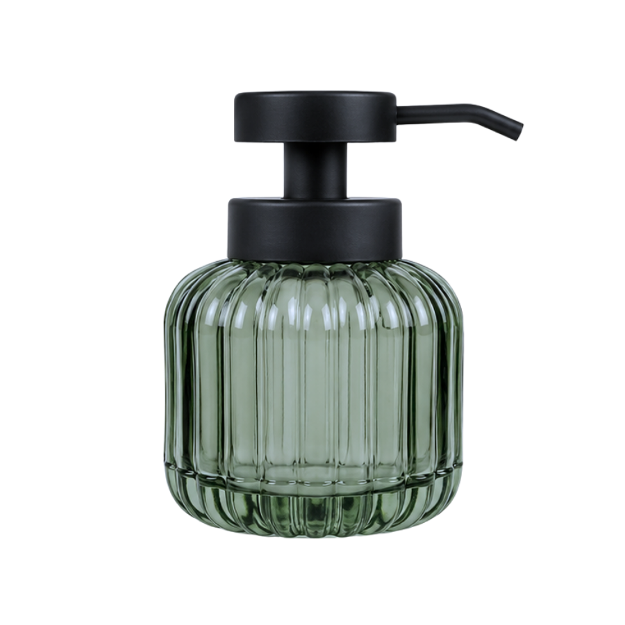 Sæbedispenser Glas Grøn/Sort