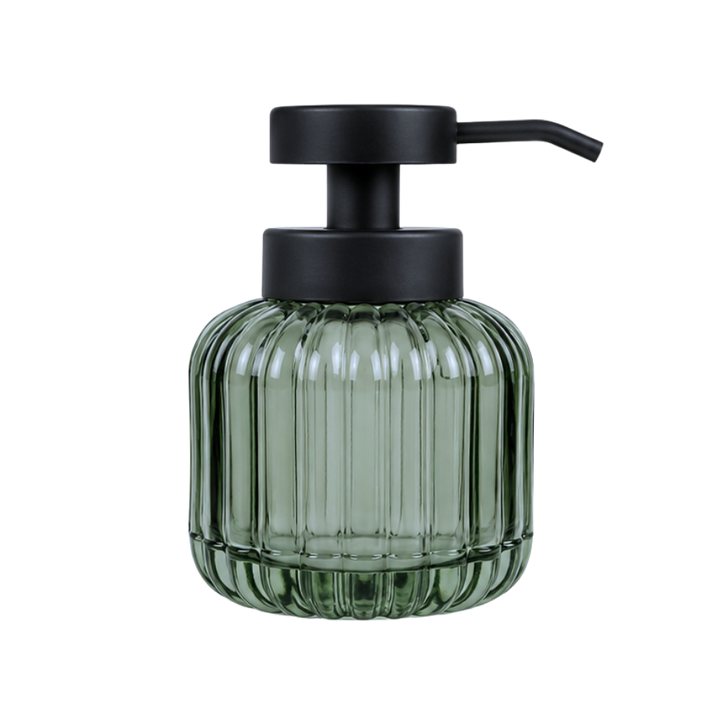 Sæbedispenser Glas Grøn/Sort