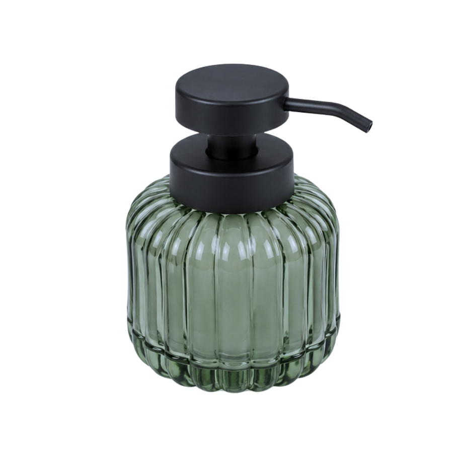 Sæbedispenser Glas Grøn/Sort