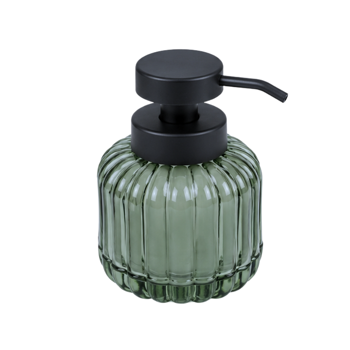 Sæbedispenser Glas Grøn/Sort
