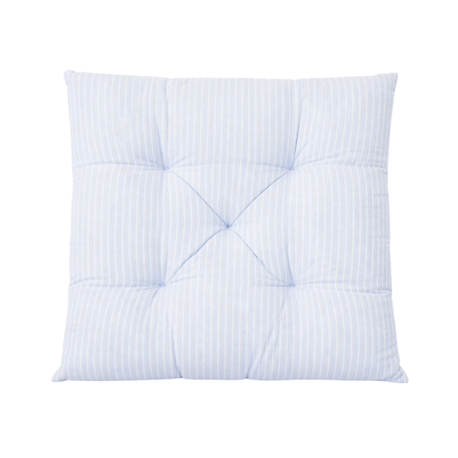 Sædehynde Lyseblå og Hvid Stribe (38x38cm)