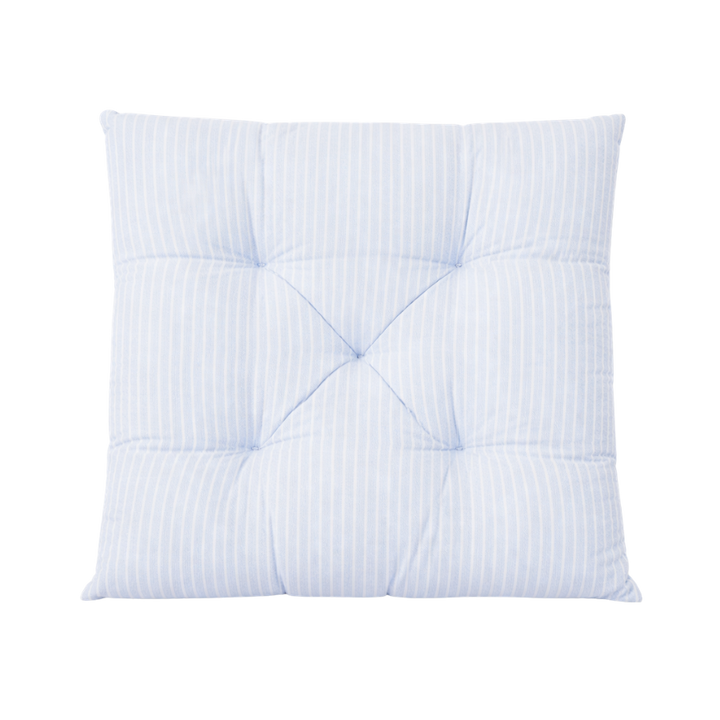 Sædehynde Lyseblå og Hvid Stribe (38x38cm)