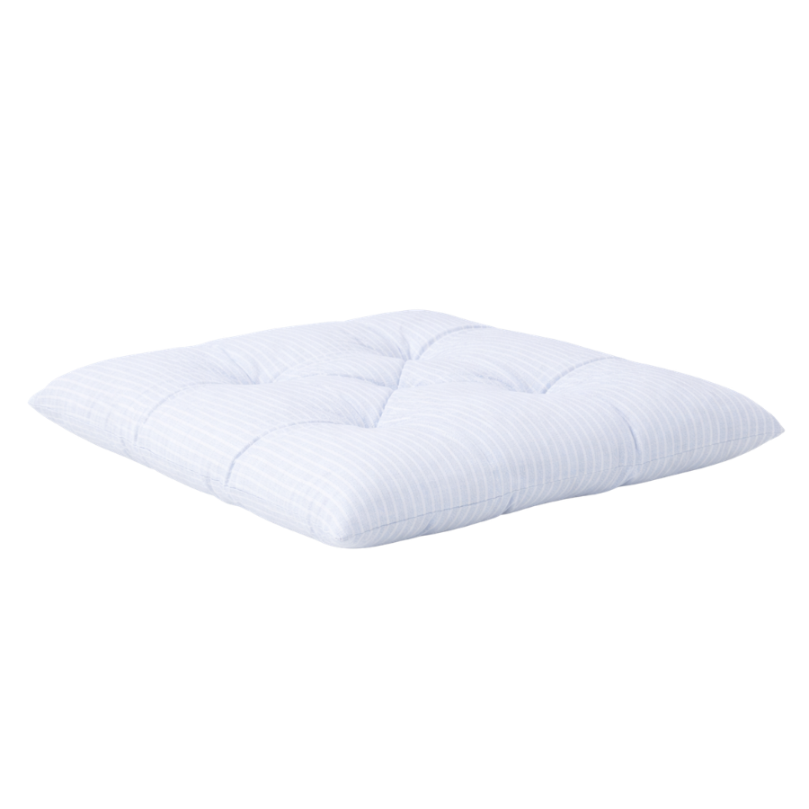 Sædehynde Lyseblå og Hvid Stribe (38x38cm)