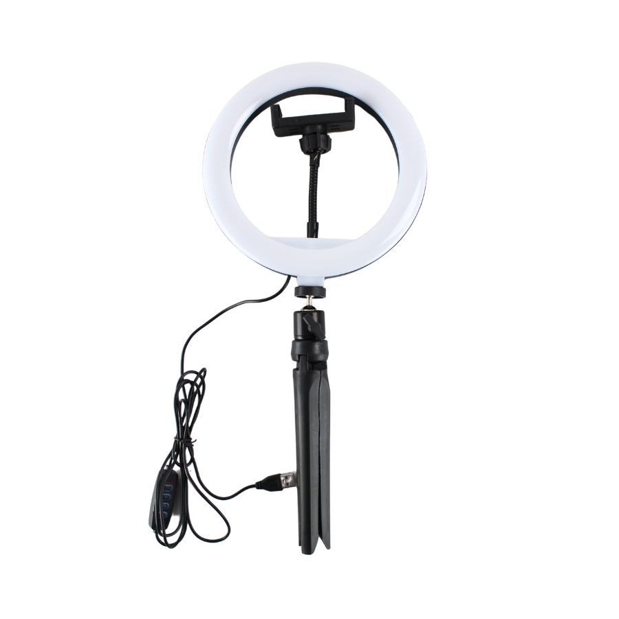 Selfie Ring Light m. USB kabel og 3 Lysstyrker (Ø20cm)