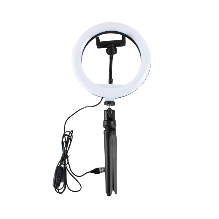 Selfie Ring Light m. USB kabel og 3 Lysstyrker (Ø20cm)