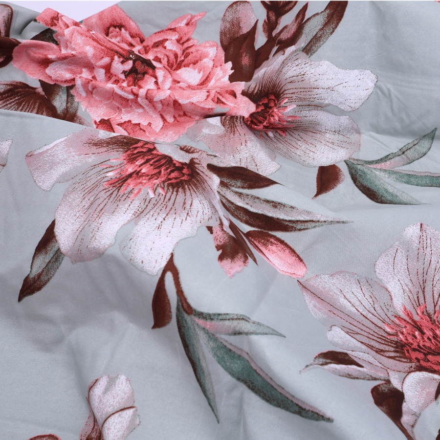 Sengetøj Blomstret 140x200cm Rosa/Grøn