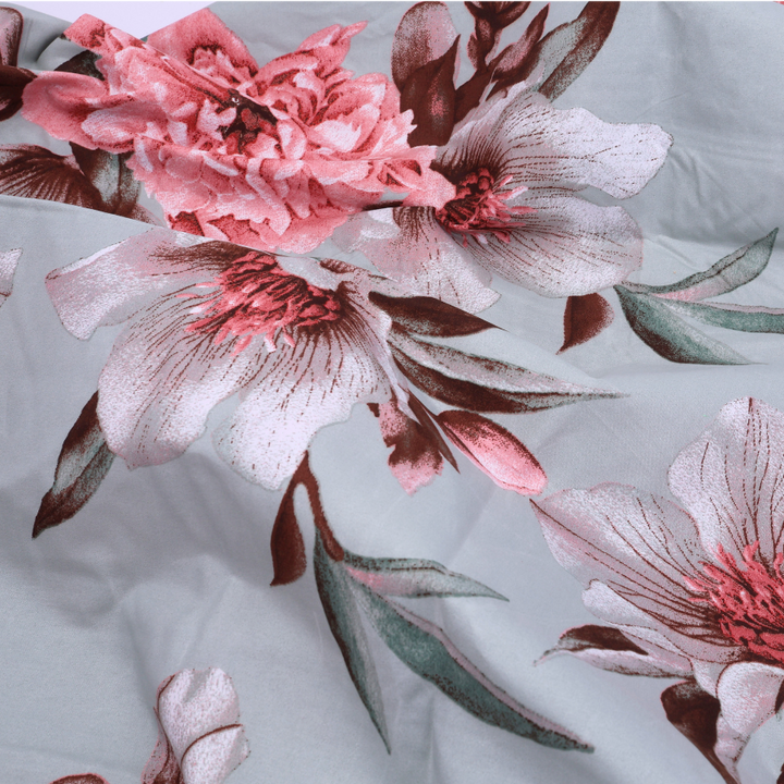 Sengetøj Blomstret 140x200cm Rosa/Grøn