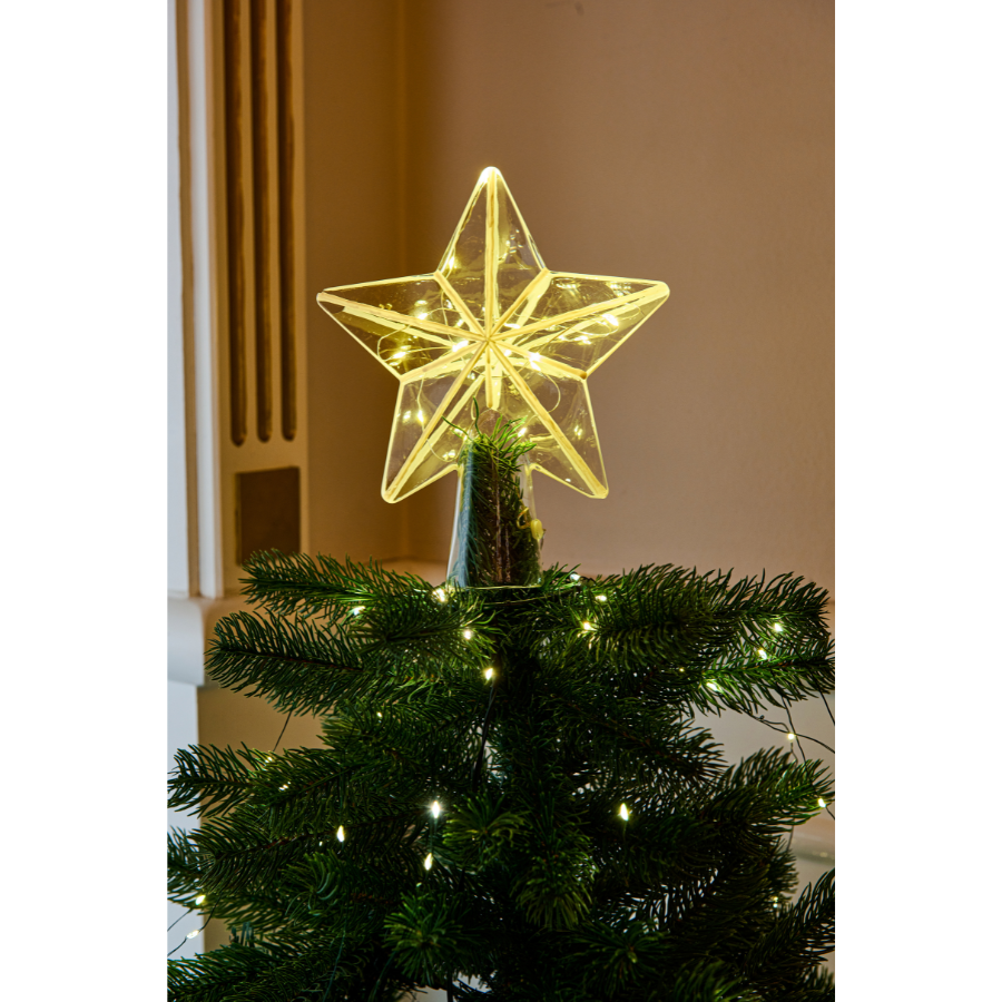 Sirius - Agnes Juletræsstjerne 20 LED Klar (18 x 6,5 x  22cm)