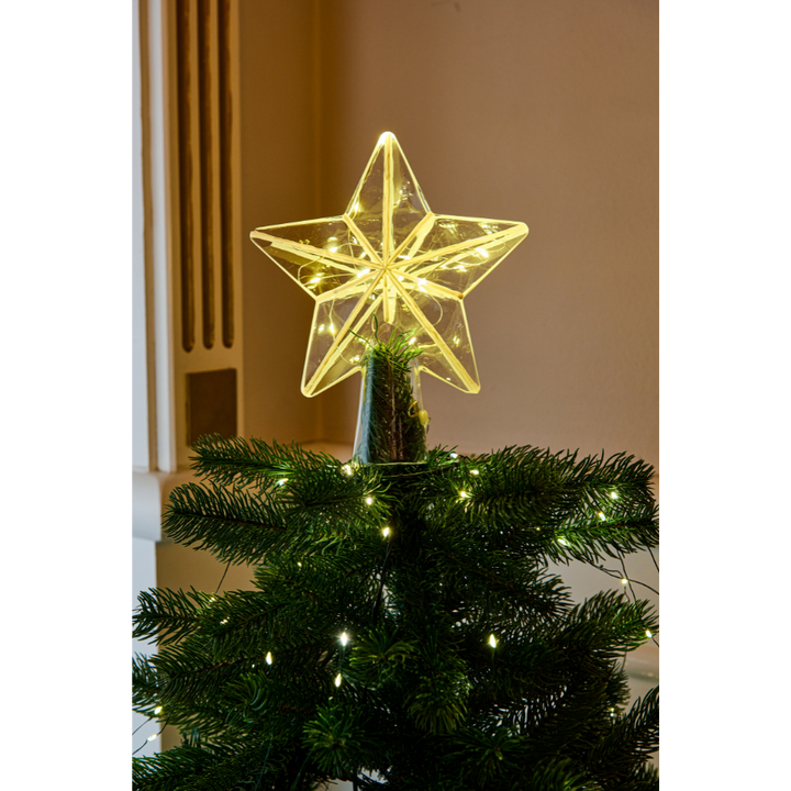 Sirius - Agnes Juletræsstjerne 20 LED Klar (18 x 6,5 x  22cm)