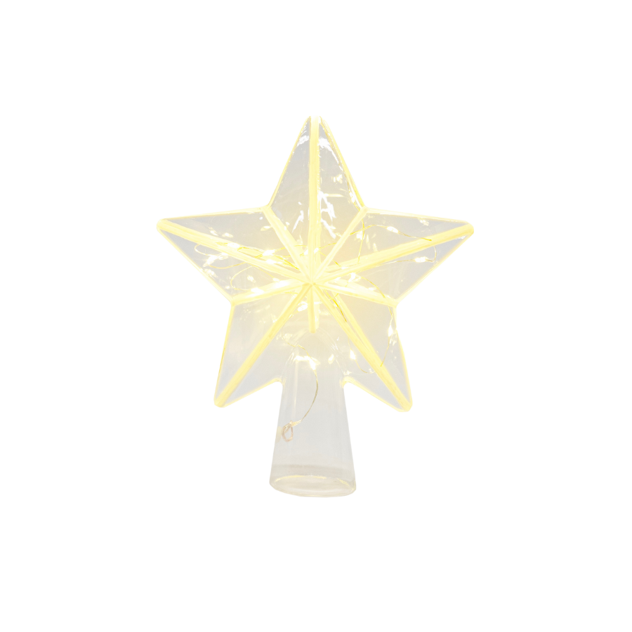Sirius - Agnes Juletræsstjerne 20 LED Klar (18 x 6,5 x  22cm)